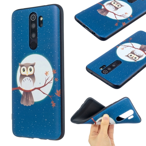 

For Xiaomi Redmi Note 8 Pro Embossment Patterned TPU Soft Protector Cover Case(Tree Hawk)