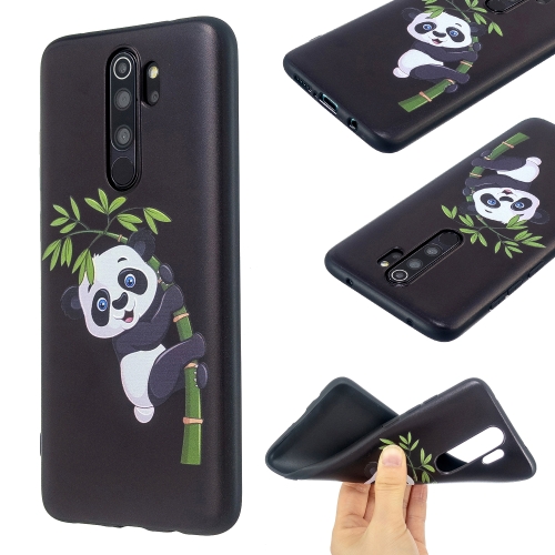 

For Xiaomi Redmi Note 8 Pro Embossment Patterned TPU Soft Protector Cover Case(Panda and Bamboo)