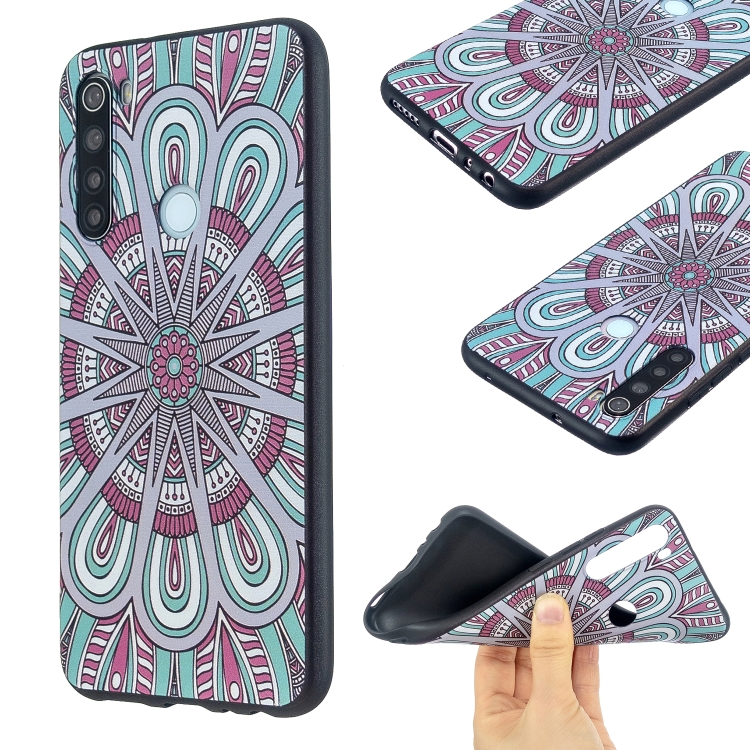 

For Xiaomi Redmi Note 8 Embossment Patterned TPU Soft Protector Cover Case(Mandala)