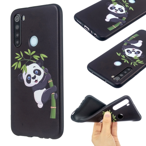 

For Xiaomi Redmi Note 8 Embossment Patterned TPU Soft Protector Cover Case(Panda and Bamboo)