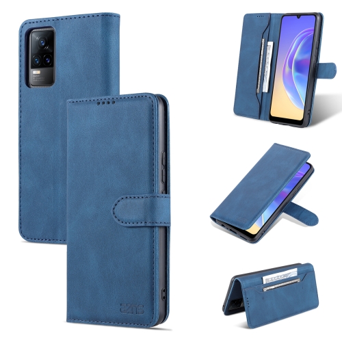 

For vivo V21e 4G / Y73 2021 AZNS Dream II Skin Feel PU+TPU Horizontal Flip Leather Case with Holder & Card Slots & Wallet(Blue)