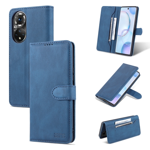 

For Honor 50 Pro AZNS Dream II Skin Feel PU+TPU Horizontal Flip Leather Case with Holder & Card Slots & Wallet(Blue)
