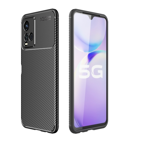 

For vivo Y21 4G Carbon Fiber Texture Shockproof TPU Case(Black)