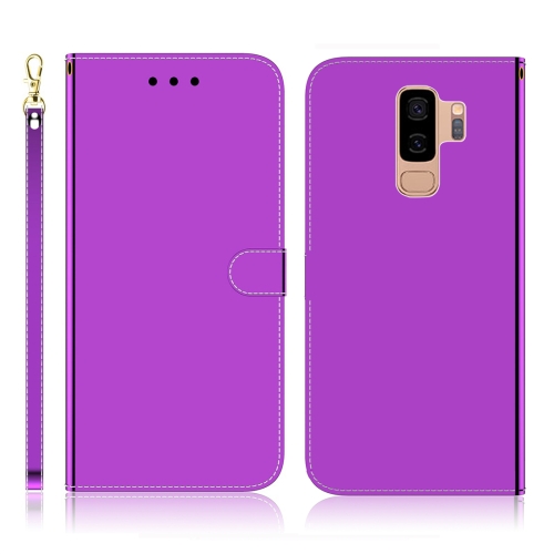 

For Galaxy S9+ Imitated Mirror Surface Horizontal Flip Leather Case with Holder & Card Slots & Wallet & Lanyard(Purple)