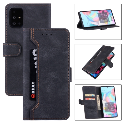 

For Samsung Galaxy A32 4G Reverse Buckle Horizontal Flip PU Leather Case with Holder & Card Slot & Wallet(Black)