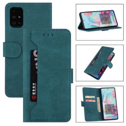 

For Samsung Galaxy A51 4G Reverse Buckle Horizontal Flip PU Leather Case with Holder & Card Slot & Wallet(Lake Blue)