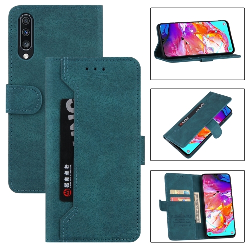 

For Samsung Galaxy A70 Reverse Buckle Horizontal Flip PU Leather Case with Holder & Card Slot & Wallet(Lake Blue)