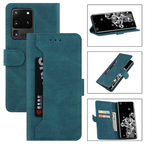 

For Samsung Galaxy S21 Ultra 5G Reverse Buckle Horizontal Flip PU Leather Case with Holder & Card Slot & Wallet(Lake Blue)