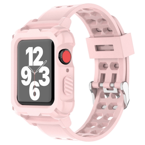 

Glacier Transparent Jelly Replacement Strap Watchband For Apple Watch Series 3 & 2 & 1 38mm(Pink)