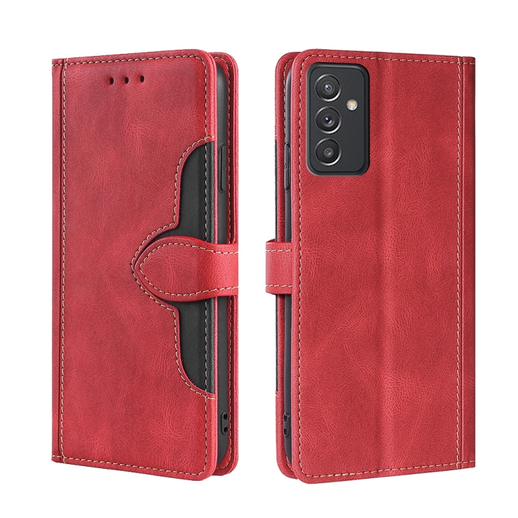 

For Samsung Galaxy A82 5G / Quantum 2 Skin Feel Straw Hat Magnetic Buckle Horizontal Flip PU Leather Case with Holder & Card Slots & Wallet(Red)