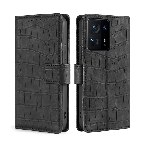 

For Xiaomi Mi Mix 4 Skin Feel Crocodile Texture Magnetic Clasp Horizontal Flip PU Leather Case with Holder & Card Slots & Wallet(Black)