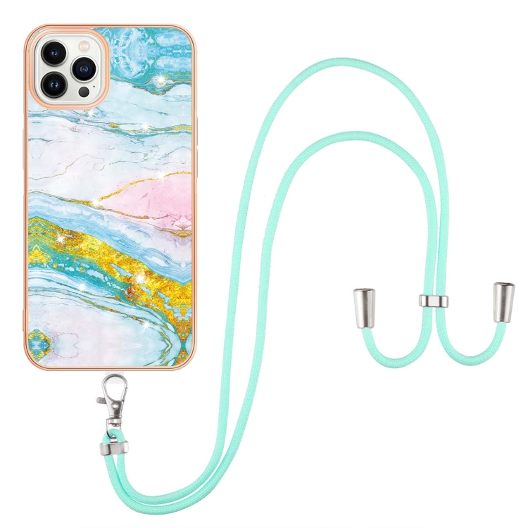 Electroplating Marble Pattern IMD TPU Shockproof Case with Neck Lanyard For iPhone 13 Pro Max(Green 004)
Electroplating Marble Pattern IMD TPU Shockproof Case with Neck Lanyard For iPhone 13 Pro Max(Green 004)