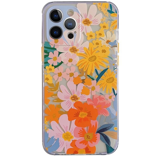 

Shockproof TPU Pattern Protective Case For iPhone 13 Pro Max(Watercolor Chrysanthemum)