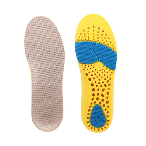 

2 PCS 086 086 PU Silicone Sweat-absorbent Breathable Shock-absorbing Sports Full Shoe Pads Cuttable Increase Insole, Size:39-40(Yellow Bottom Gray Surface)