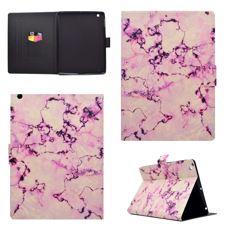 

For iPad 4 / 5 / 6 TPU Horizontal Flip Leather Case with Holder & Card Slot & Sleep / Wake-up Function(Pink Marble)