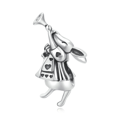 

S925 Sterling Silver Playful Rabbit Beads DIY Bracelet Necklace Accessories