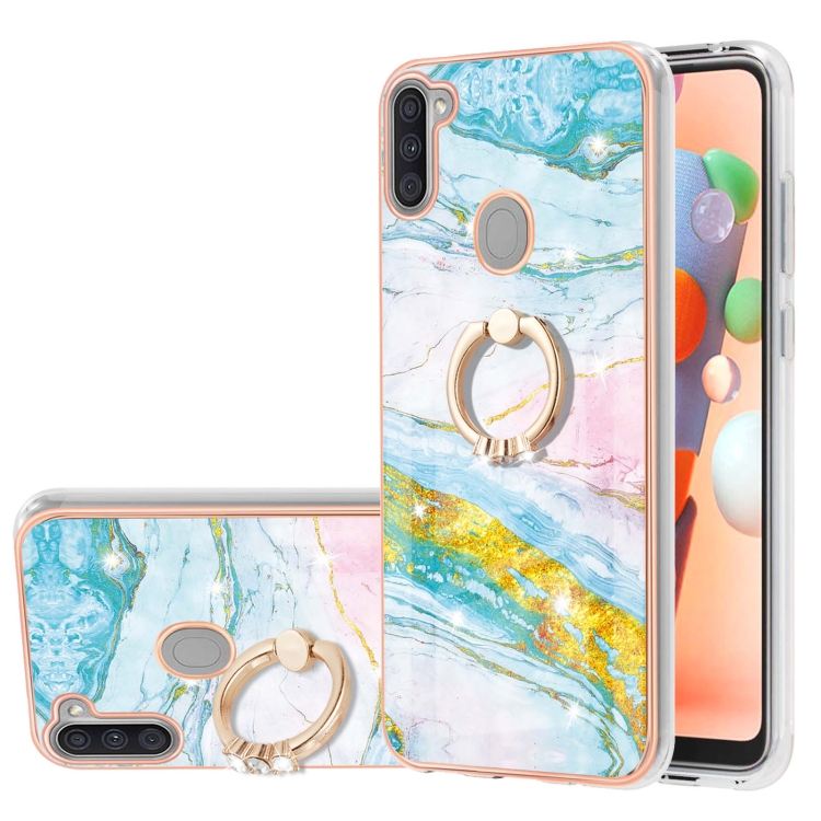 For Samsung Galaxy A11 / M11 Electroplating Marble Pattern IMD TPU Shockproof Case with Ring Holder(Green 004)
For Samsung Galaxy A11 / M11 Electroplating Marble Pattern IMD TPU Shockproof Case with Ring Holder(Green 004)