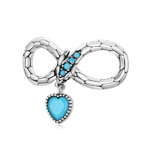 

S925 Sterling Silver Snake Infinite Love Beads DIY Bracelet Necklace Accessories