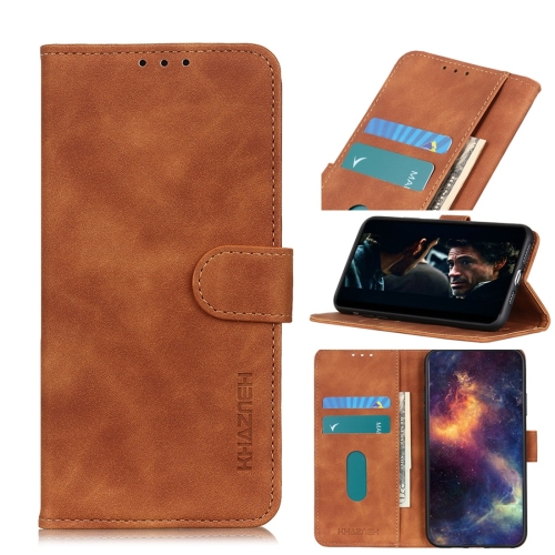 

For LG K40s Retro Texture PU + TPU Horizontal Flip Leather Case with Holder & Card Slots & Wallet(Brown)