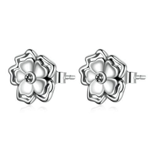 

S925 Sterling Silver Vintage Flowers Ear Studs Women Earrings