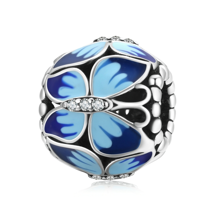 

S925 Sterling Silver Vintage Butterfly Beads DIY Bracelet Necklace Accessories