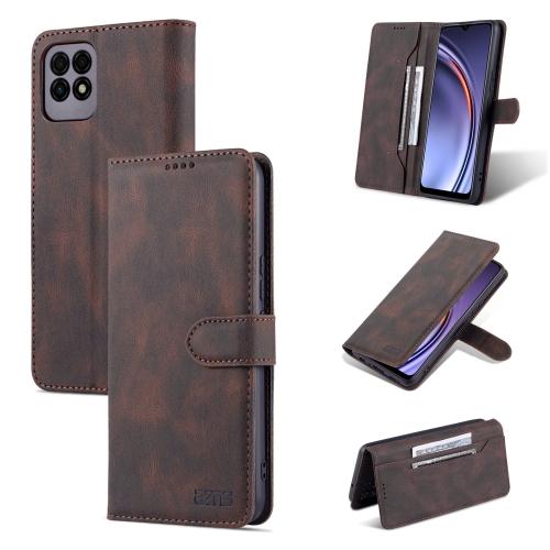 

For Huawei Maimang 10 SE AZNS Dream II Skin Feel PU+TPU Horizontal Flip Leather Case with Holder & Card Slots & Wallet(Coffee)