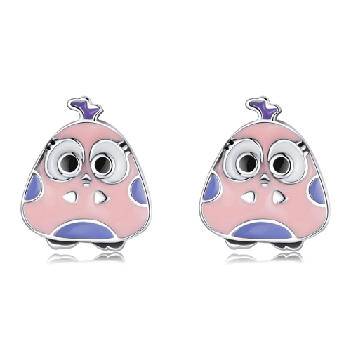 

S925 Sterling Silver Big-eyed Chick Ear Studs Women Earrings