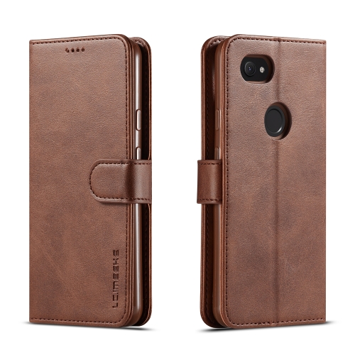 

LC.IMEEKE For Google Pixel 3a Calf Texture Horizontal Flip Leather Case, with Holder & Card Slots & Wallet(Brown)