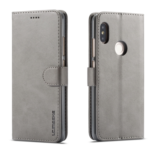 

LC.IMEEKE For Xiaomi Redmi Note 6 Pro / Note6 Calf Texture Horizontal Flip Leather Case, with Holder & Card Slots & Wallet(Grey)