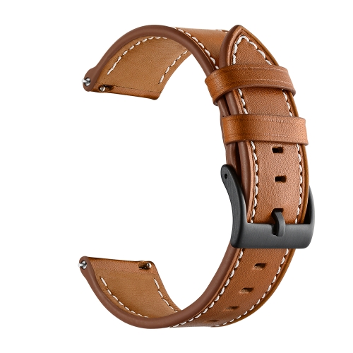 

For Samsung Galaxy Watch4 40mm/44mm Leather Replacement Strap Watchband(Brown)