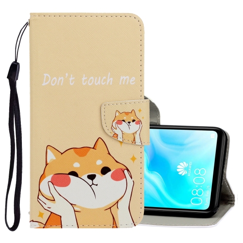 

For Huawei P30 Lite 3D Colored Drawing Horizontal Flip PU Leather Case with Holder & Card Slots & Wallet(Shiba Inu)