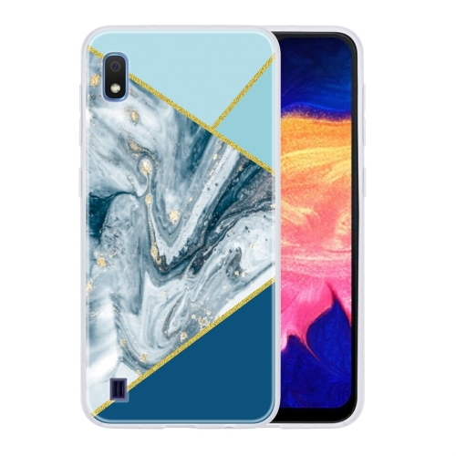 

For Galaxy A10 Geometric Marble Series Frosted Translucent TPU Protective Case(Rust)