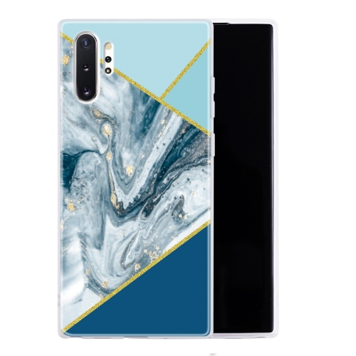 

For Galaxy Note 10+ Geometric Marble Series Frosted Translucent TPU Protective Case(Rust)