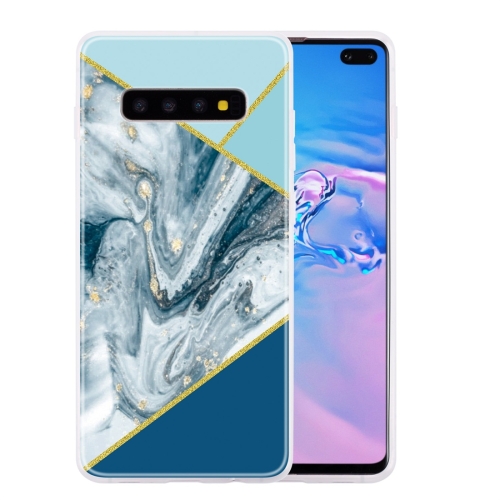 

For Galaxy S10+ Geometric Marble Series Frosted Translucent TPU Protective Case(Rust)