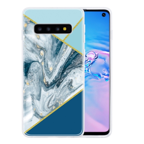 

For Galaxy S10 Geometric Marble Series Frosted Translucent TPU Protective Case(Rust)