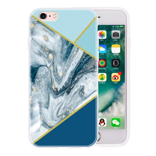 

For iPhone 6 / 6s Geometric Marble Series Frosted Translucent TPU Protective Case(Rust)