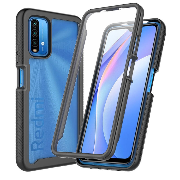 

For Xiaomi Poco M3 / Redmi Note 9 4G Starry Sky Solid Color Series Shockproof PC + TPU Protective Case with PET Film(Black)