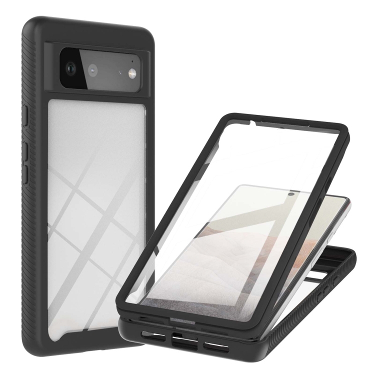 

For Google Pixel 6 Starry Sky Solid Color Series Shockproof PC + TPU Protective Case with PET Film(Black)