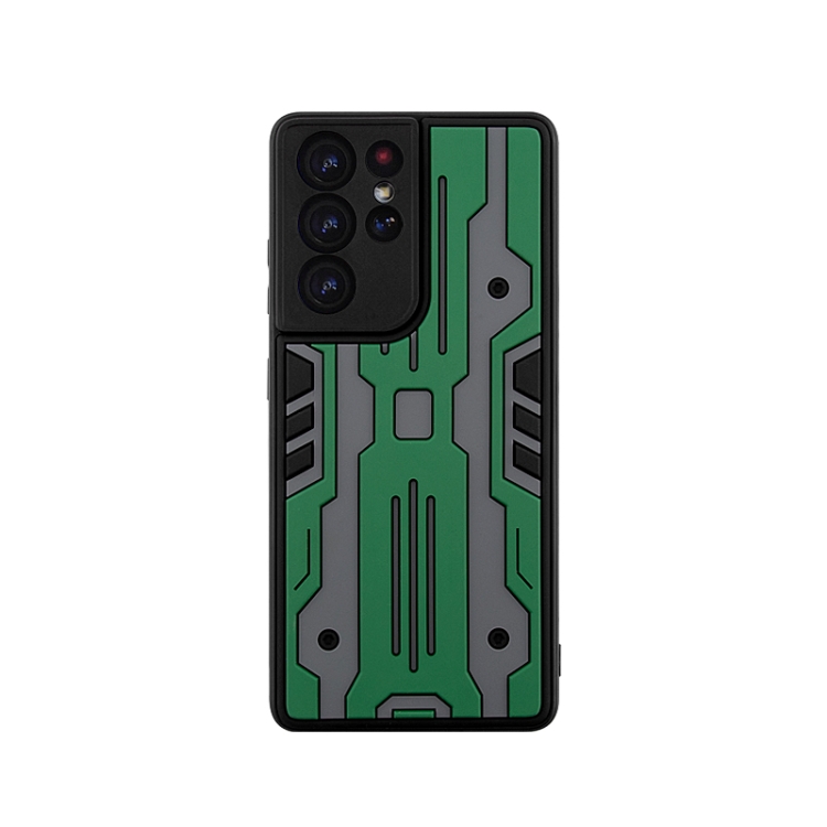 

For Samsung Galaxy S21 Ultra 5G Armor Matte PC + TPU Shockproof Case(Dark Green)