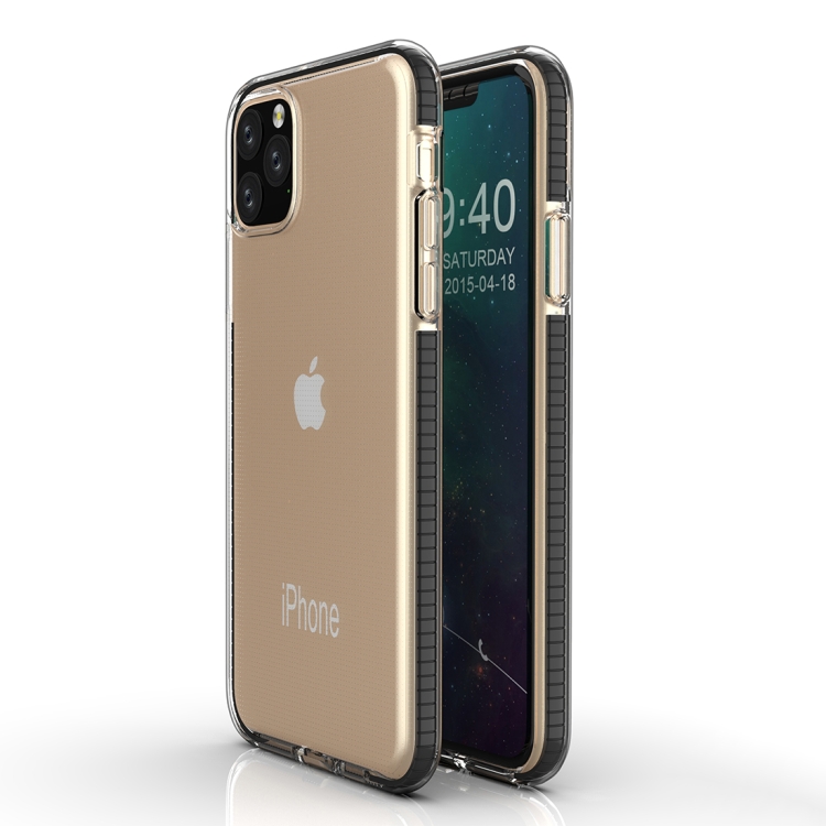

For iPhone 11 Pro Max TPU Two-color Drop-proof Protective Case(Black)