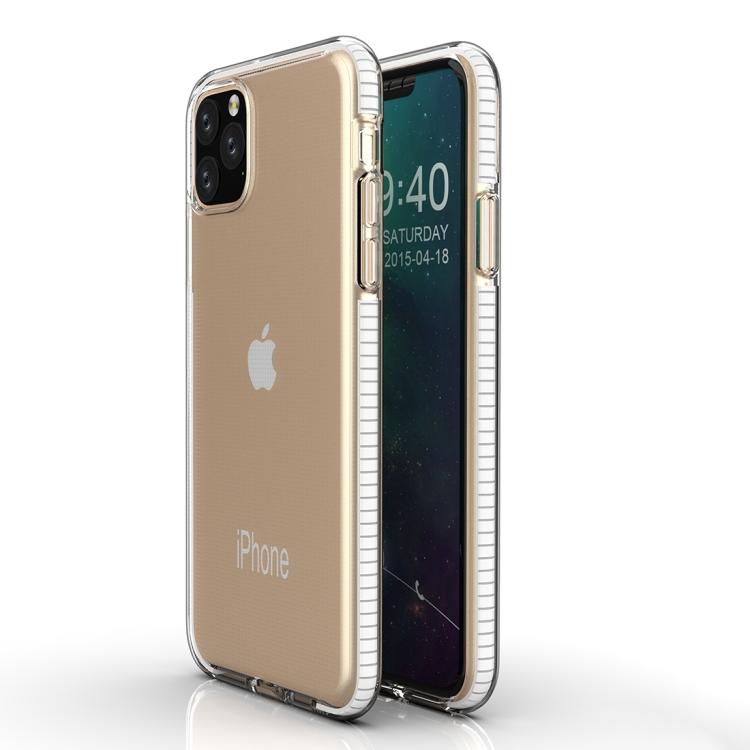 

For iPhone 11 Pro Max TPU Two-color Drop-proof Protective Case(White)