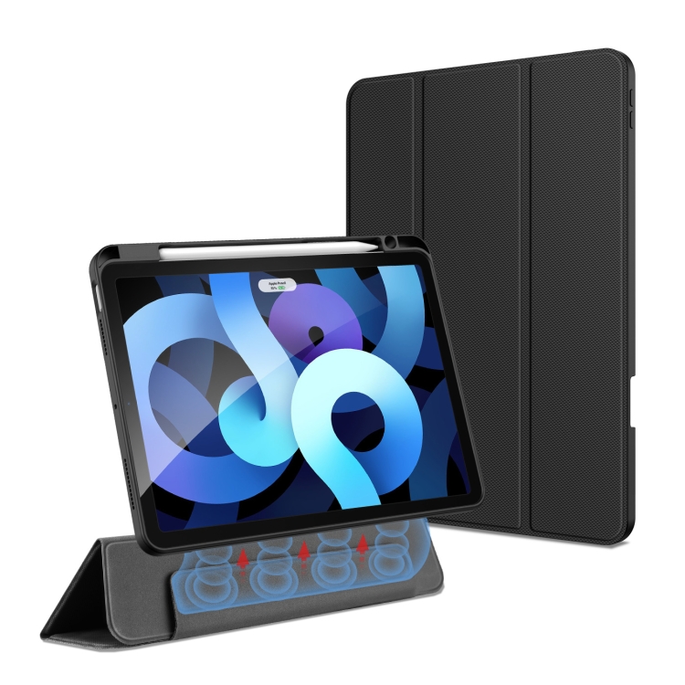 

DUX DUCIS Strong Magnetic Series Horizontal Flip PU + TPU + PC Tablet Leather Case with Three-folding Holder & Pen Slot For iPad Air (2020) 10.9 / Air 4(Black)