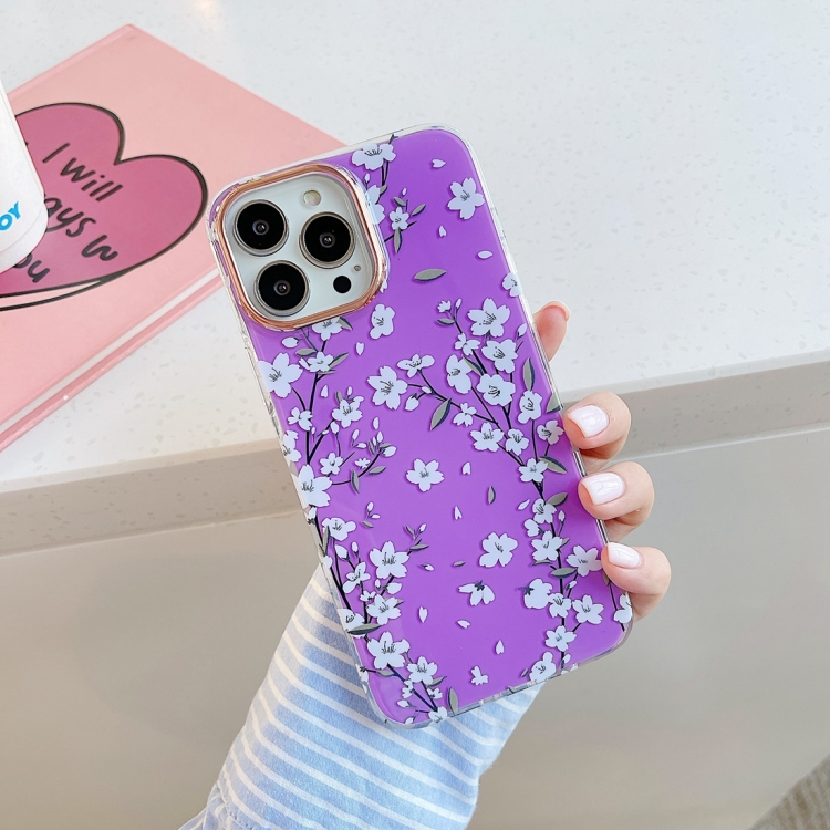 

Dual-side Laminating Shockproof TPU Protective Case For iPhone 13 Pro(Purple)