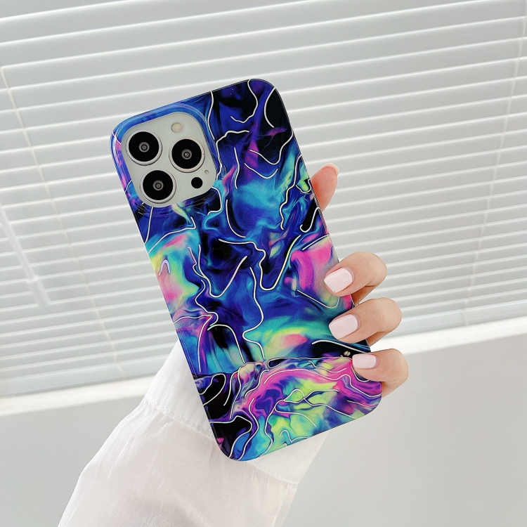 

Laser Marble Pattern TPU Protective Case For iPhone 13(Fantasy)