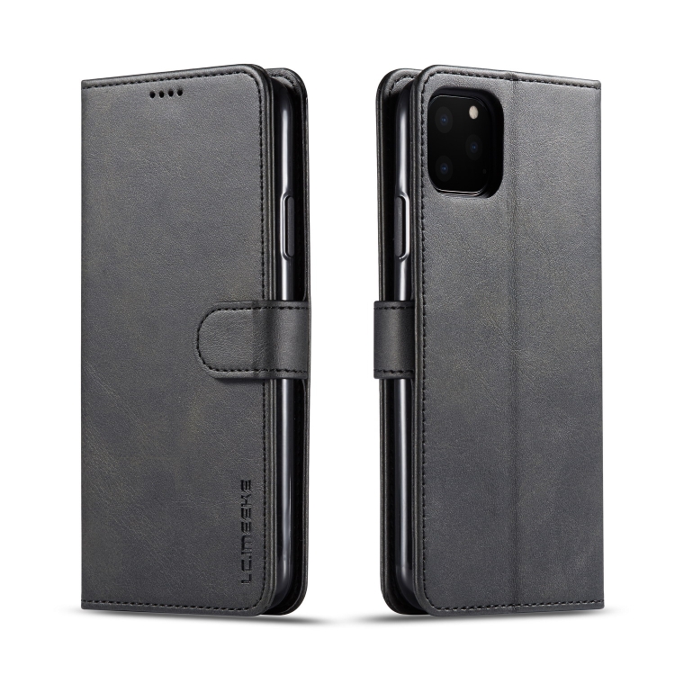 

For iPhone 11 Pro Max LC.IMEEKE Calf Texture Horizontal Flip Leather Case, with Holder & Card Slots & Wallet(Black)