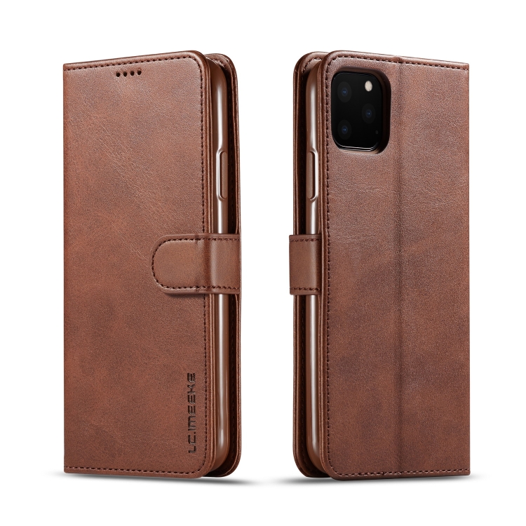 

For iPhone 11 Pro LC.IMEEKE Calf Texture Horizontal Flip Leather Case, with Holder & Card Slots & Wallet(Brown)