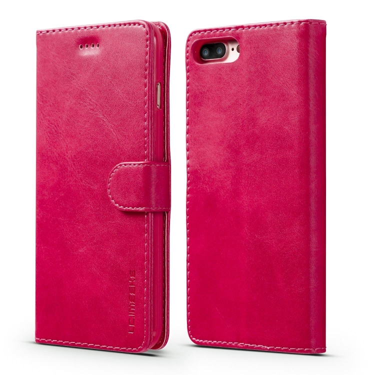 

For iPhone 8 / 7 LC.IMEEKE Calf Texture Horizontal Flip Leather Case, with Holder & Card Slots & Wallet(Red)