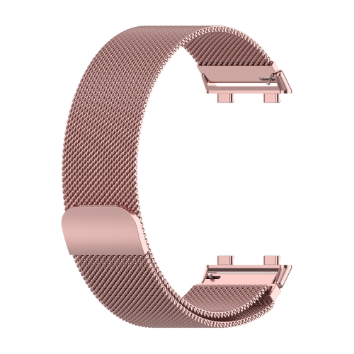 

For OPPO Watch 2 42mm Milan Metal Replacement Strap Watchband(Rose Pink)