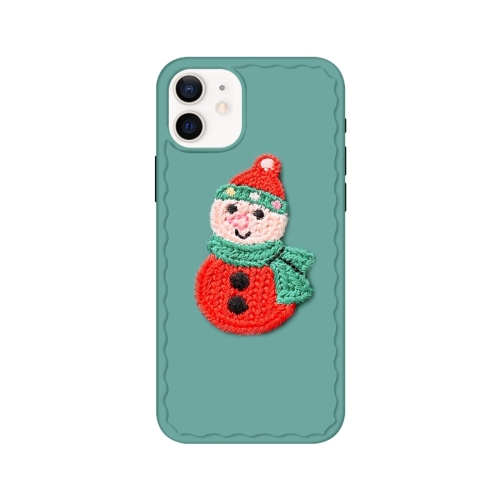 

knitting Christmas Pattern Wave TPU Case For iPhone 12(Snowman)