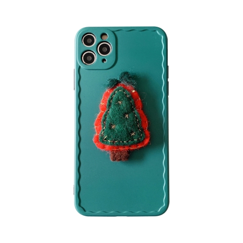 

Christmas Tree Wave Shockproof TPU Protective Case For iPhone 12 Pro Max(Green)